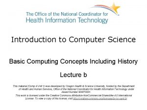 Computer science basic concepts
