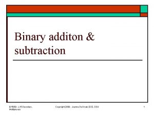 Binary additon