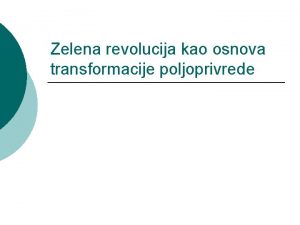 Zelena revolucija v aziji