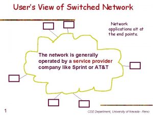 Users View of Switched Network Network applications sit