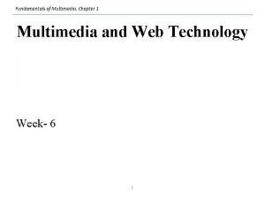 Fundamentals of multimedia
