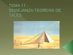 Semejanza teorema de tales