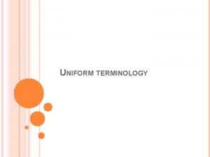 Uniform terminology for occupational therapy