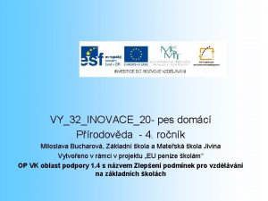 VY32INOVACE20 pes domc Prodovda 4 ronk Miloslava Bucharov