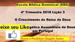 Escola Bblica Dominical EBD 4 Trimestre 2018 Lio
