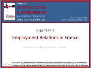 International and comparative employment relations