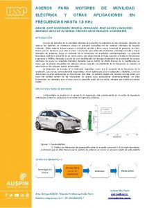 ACEROS PARA ELCTRICA Y MOTORES OTRAS DE MOVILIDAD