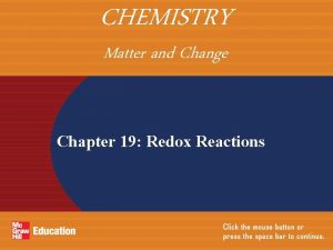 Oxidation reduction reactions chapter 19 review