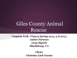 Giles county animal shelter