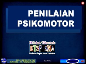 DIKLATBIMTEK KTSP 2009 DEPDIKNAS DIT PEMBINAAN SMA HALAMAN