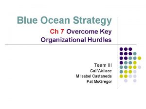 Blue Ocean Strategy Ch 7 Overcome Key Organizational