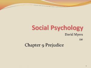 Social psychology david myers