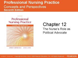 Professional nursing practice concepts and perspectives