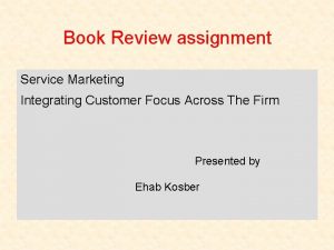 Book review assignment