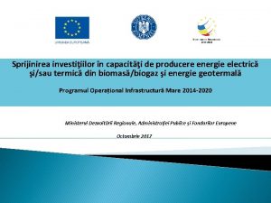 Sprijinirea investiiilor n capaciti de producere energie electric