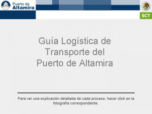 Gua Logstica de Transporte del Puerto de Altamira