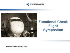 Functional check flight