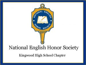 Kingwood high school nhs