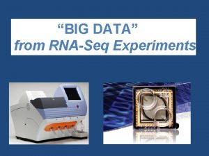 BIG DATA from RNASeq Experiments Significance of RNASeq