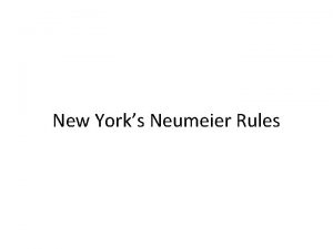 New Yorks Neumeier Rules Cooney v Osgood Machinery