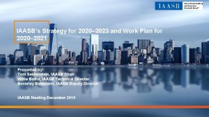 IAASBs Strategy for 2020 2023 and Work Plan