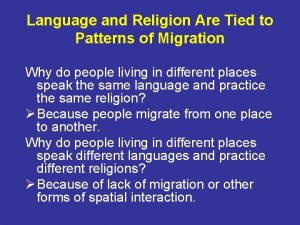 Linguistic refuge area