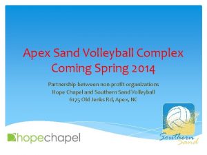 Hope chapel apex