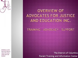 The District of Columbia Parent Training and Information