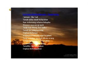 Lirik Lagu Wajib Nasional Tanah Airku Ciptaan Ibu