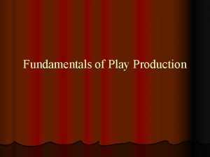 What is play production