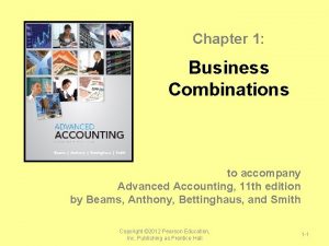 Advanced accounting chapter 1