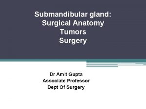 Submandibular gland excision