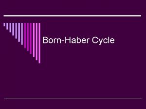 Born haber cycle steps