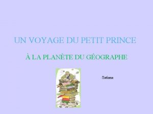 Petit prince geographe
