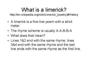 Whats a limerick