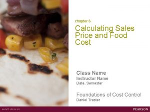 Food cost formula