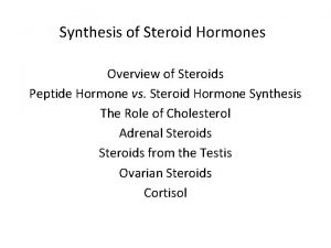 Types of steroids