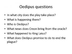 Oedipus rex plot