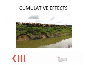 CUMULATIVE EFFECTS AS YOU CAN SEE Nitrates discharges