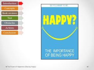 Conclusion about happiness