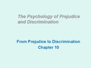 What is discrimination What is discrimination