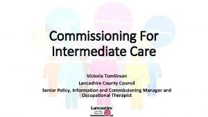 Commissioning For Intermediate Care Victoria Tomlinson Lancashire County