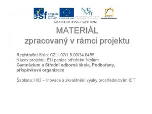 DIGITLN UEBN MATERIL zpracovan v rmci projektu Registran