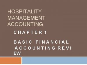 Hotel management accounts format