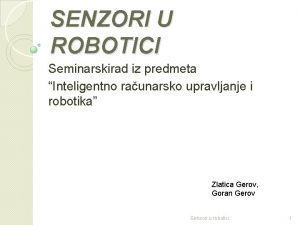 Senzori u robotici