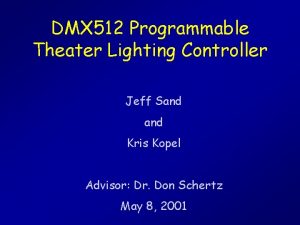 DMX 512 Programmable Theater Lighting Controller Jeff Sand