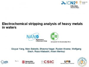 Electrochemical stripping analysis of heavy metals in waters