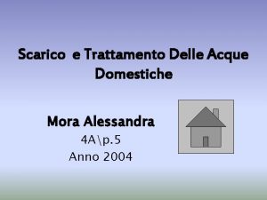 Scarico e Trattamento Delle Acque Domestiche Mora Alessandra