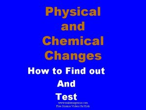 Generation genius physical and chemical changes