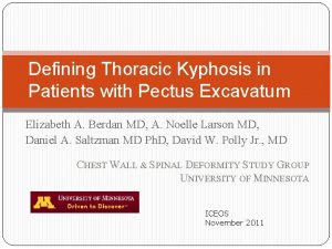 Thoracic kyphosis
